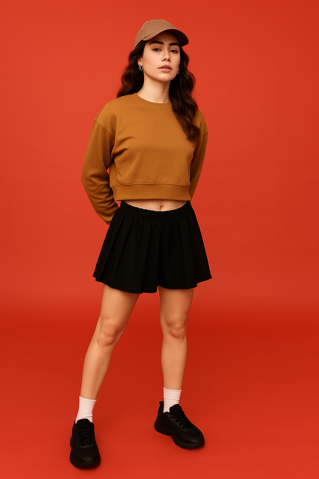 Rust Rush Cropped Sweatshirt