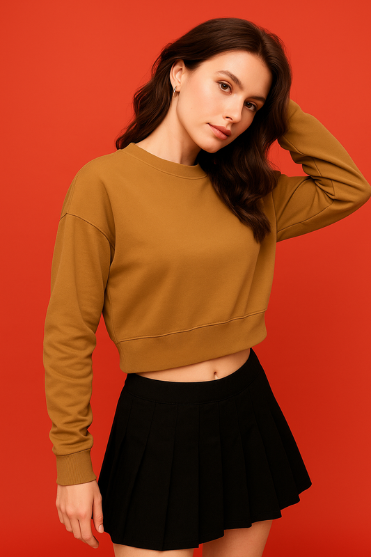 Rust Rush Cropped Sweatshirt