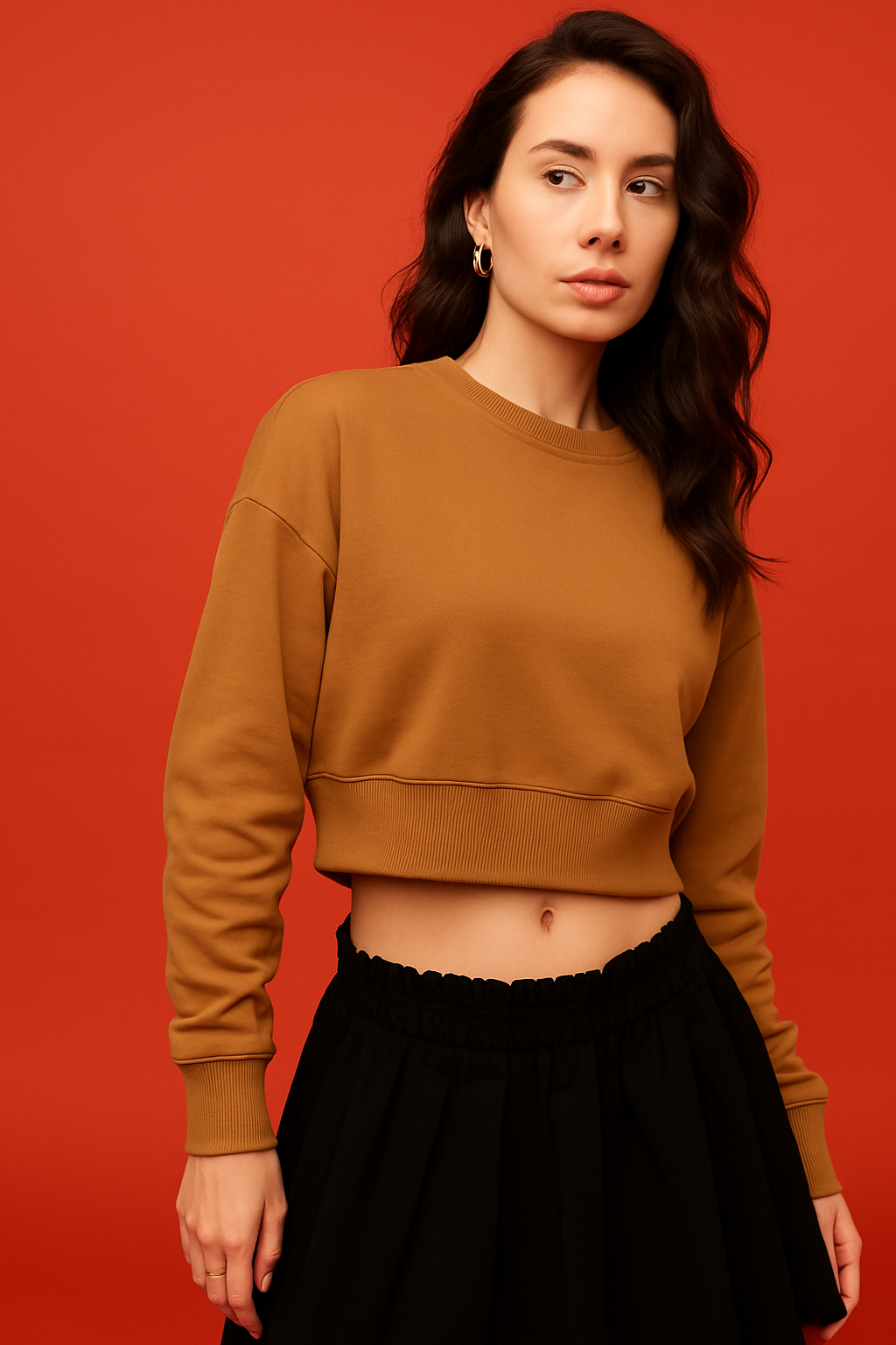 Rust Rush Cropped Sweatshirt