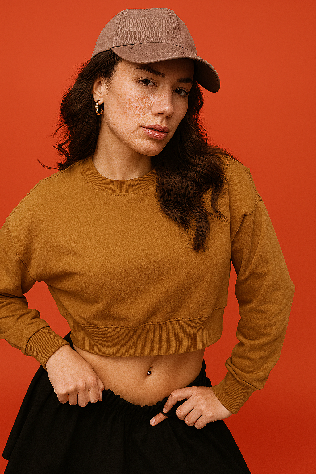 Rust Rush Cropped Sweatshirt