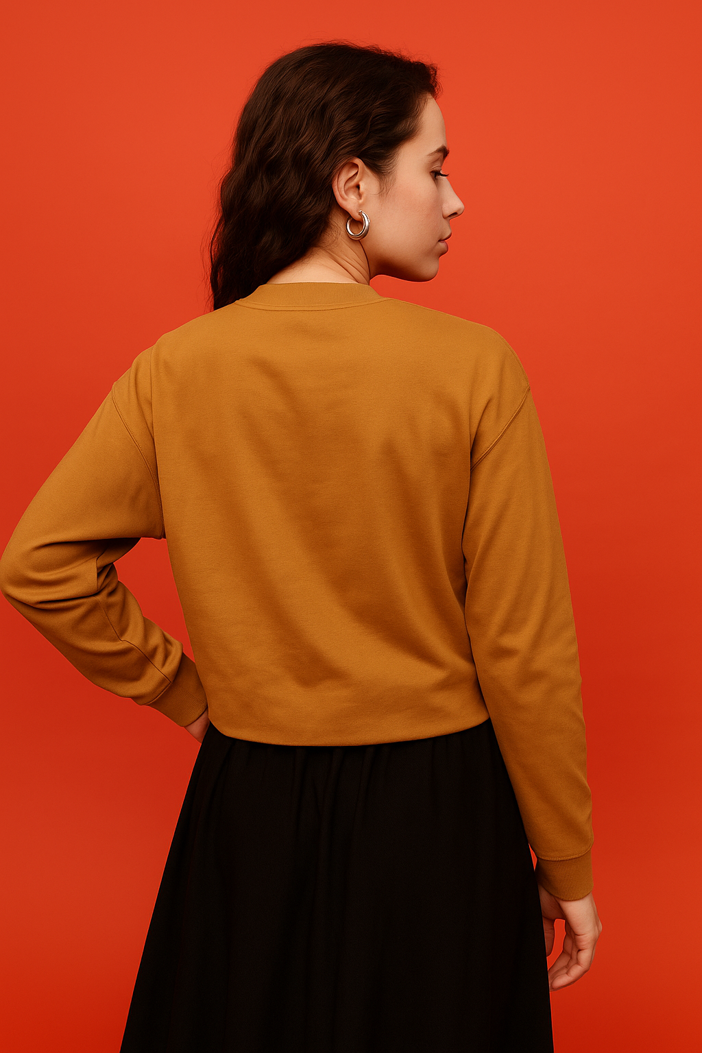 Rust Rush Cropped Sweatshirt