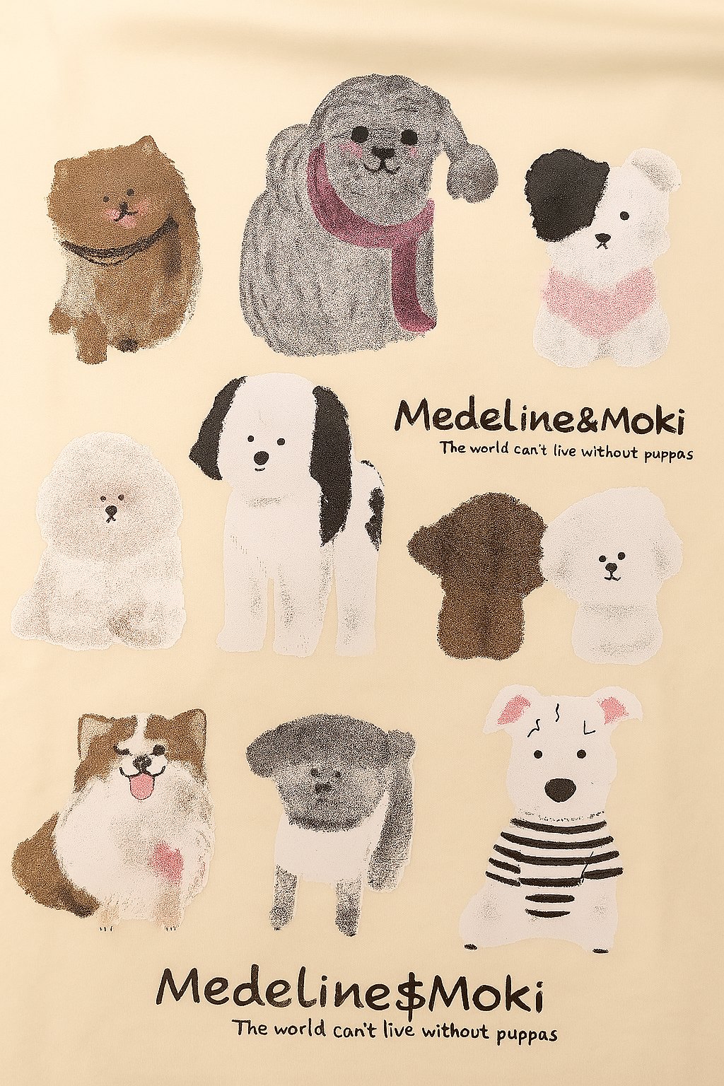Puppy Parade Oversized Graphic Tee