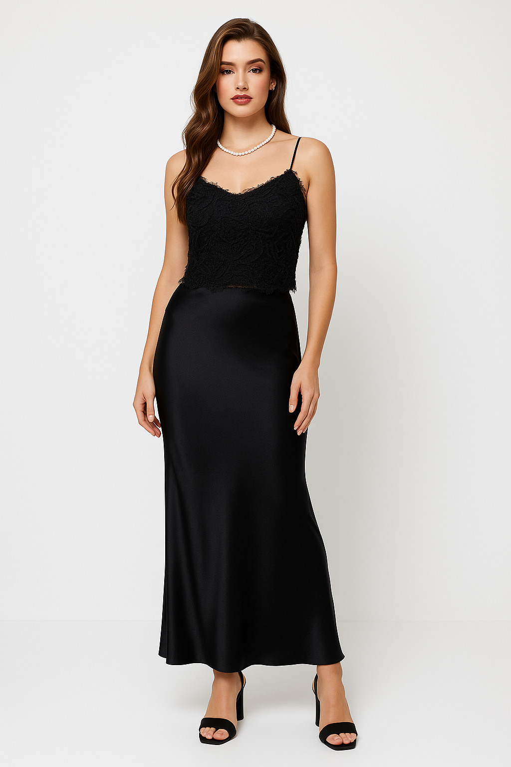 Midnight Muse Lace Threadwork Cami Top