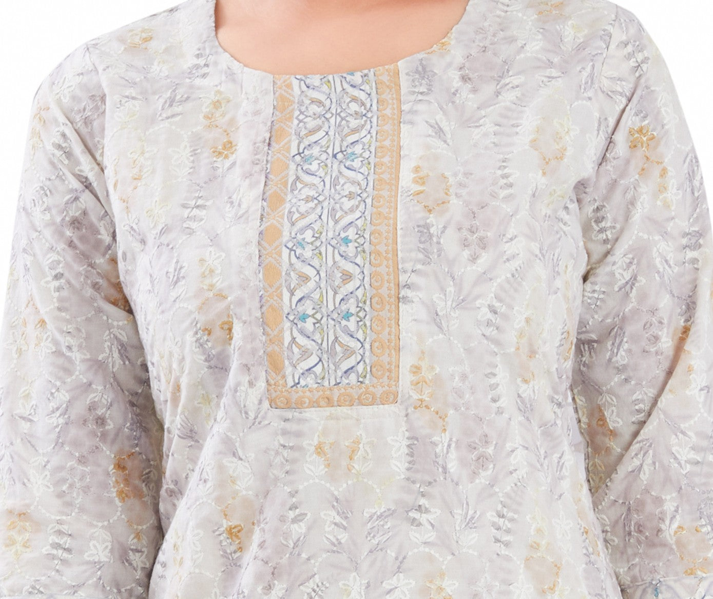Vismi Pastel Yellow Chikankari Kurti for Women