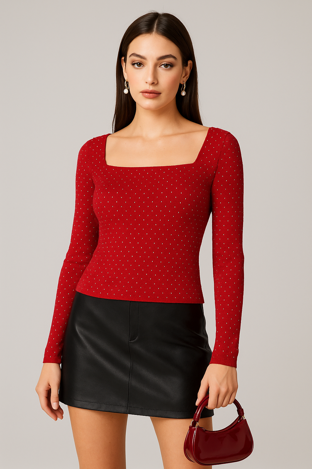 Scarlet Spark Shimmer Fit Top