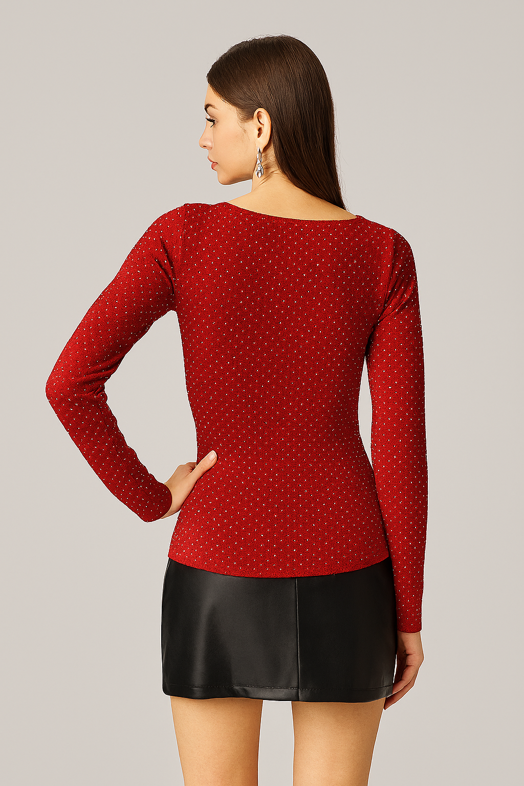 Scarlet Spark Shimmer Fit Top