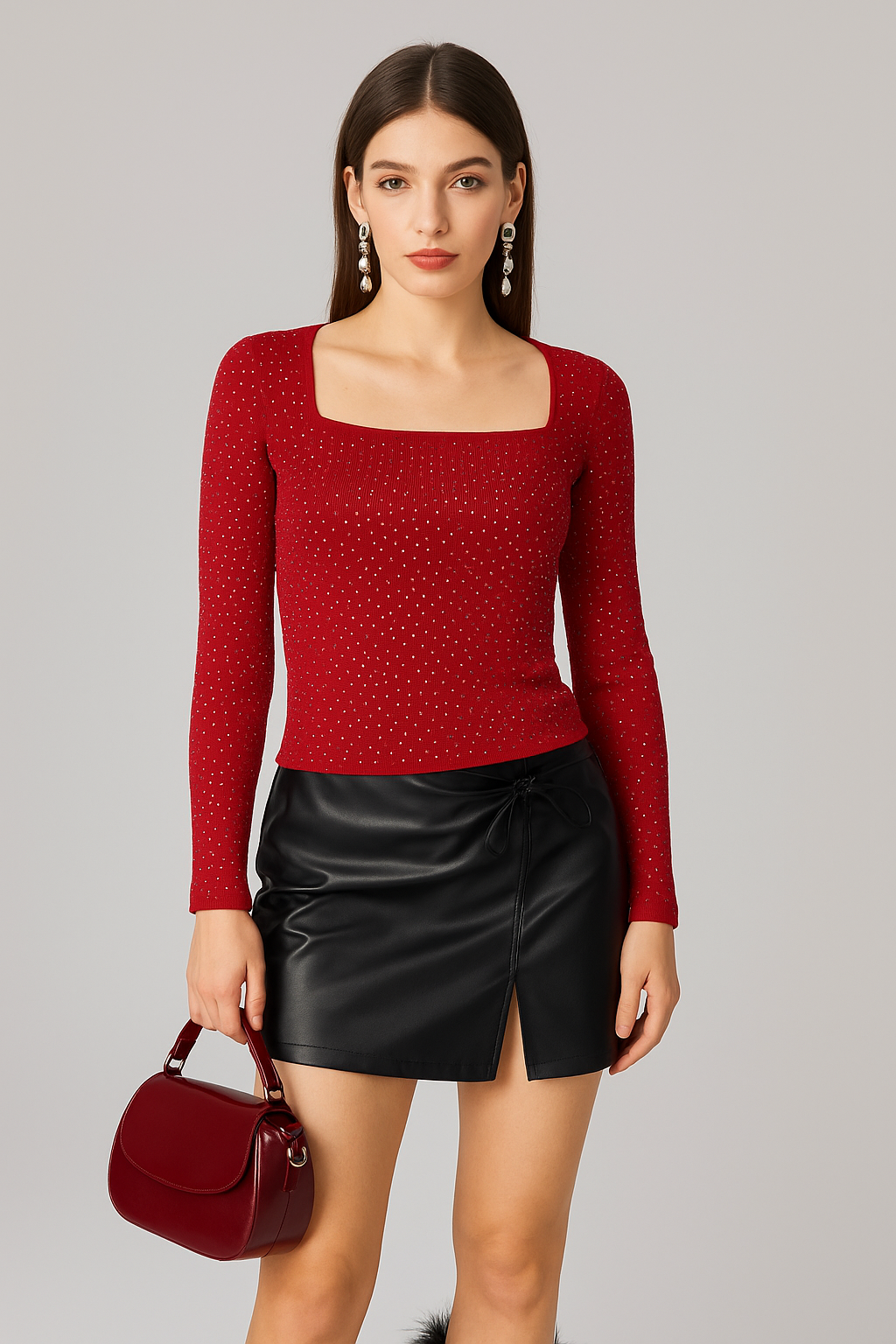 Scarlet Spark Shimmer Fit Top