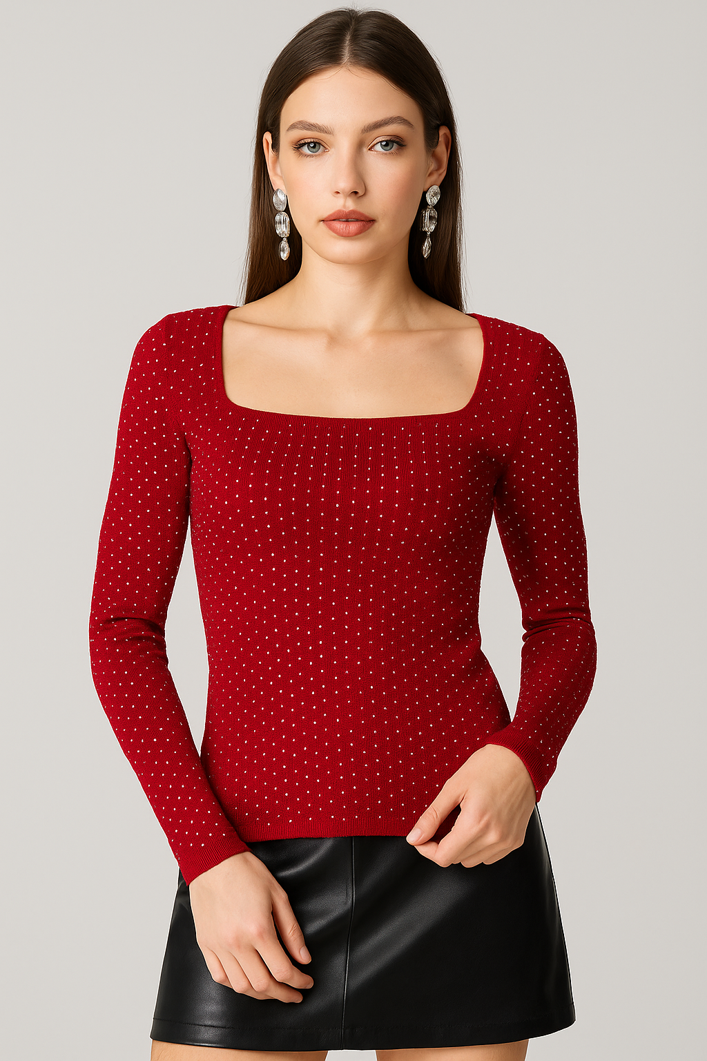 Scarlet Spark Shimmer Fit Top