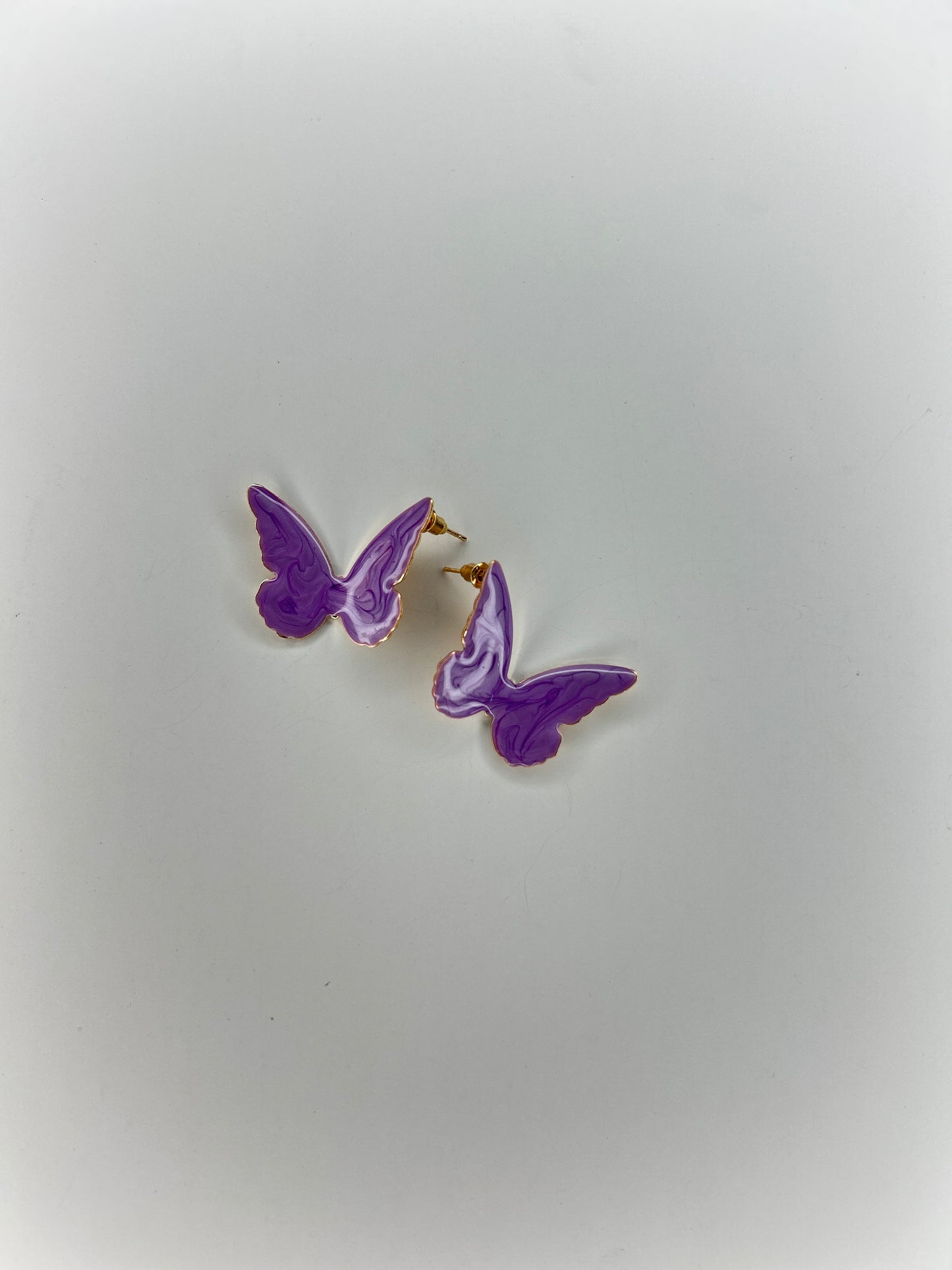 Purple Butterfly Boom Earring