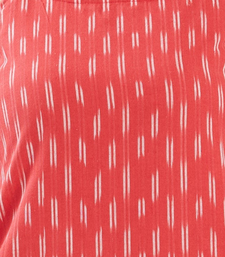 Ikkat Cotton Midi Dress with Pocket