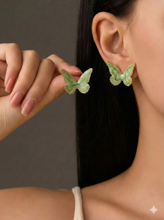 Mint Butterfly Boom Earring