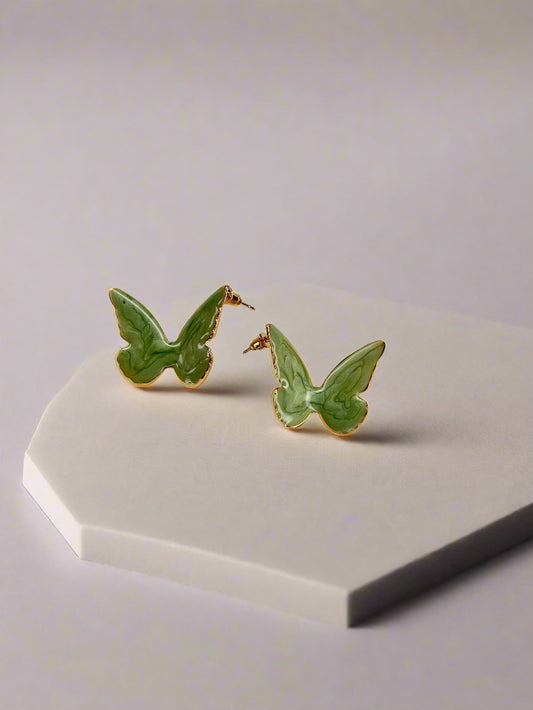 Mint Butterfly Boom Earring
