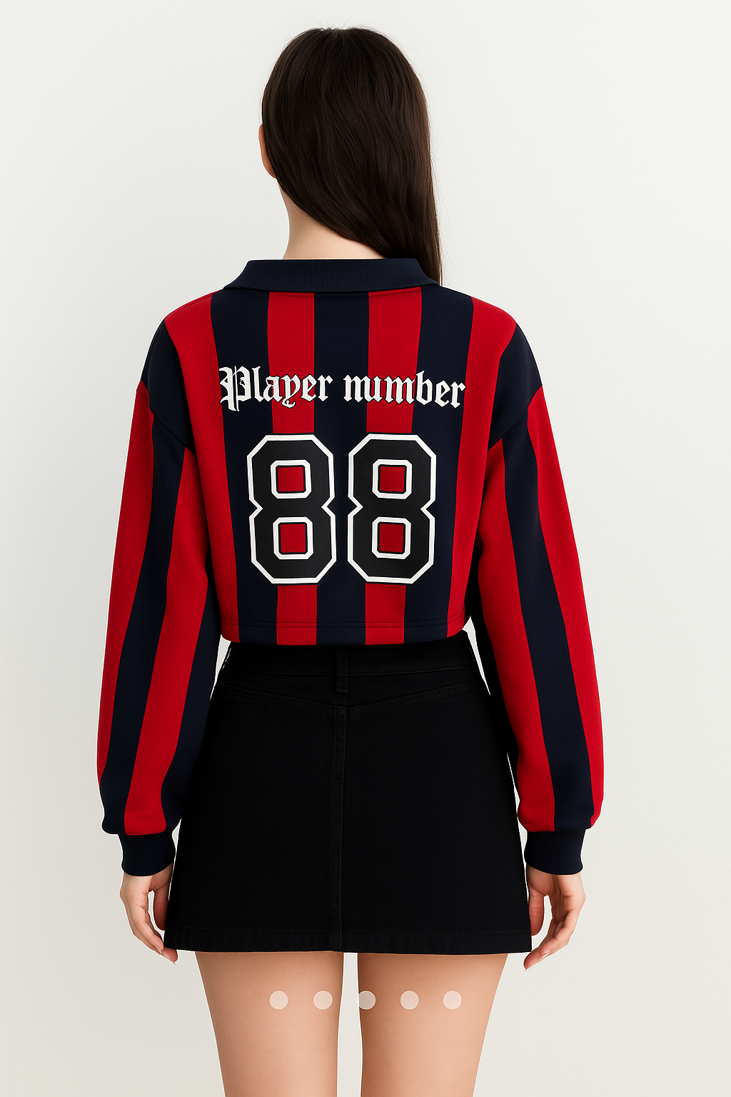 Striped San Francisco Polo Crop Tee